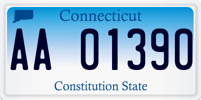 CT license plate AA01390