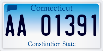 CT license plate AA01391