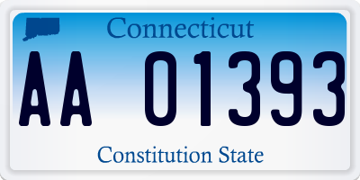 CT license plate AA01393