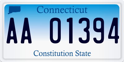 CT license plate AA01394