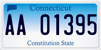 CT license plate AA01395