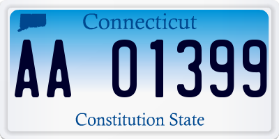 CT license plate AA01399