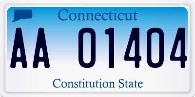 CT license plate AA01404