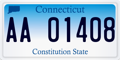 CT license plate AA01408