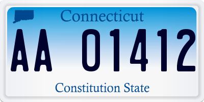 CT license plate AA01412