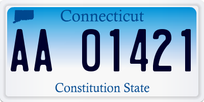 CT license plate AA01421