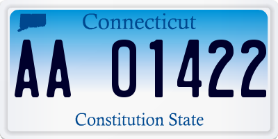CT license plate AA01422