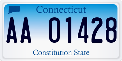 CT license plate AA01428