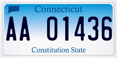 CT license plate AA01436