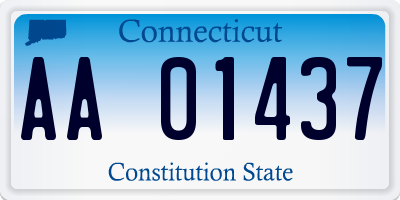 CT license plate AA01437