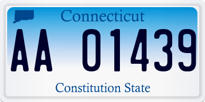 CT license plate AA01439