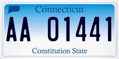 CT license plate AA01441