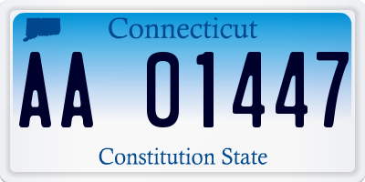 CT license plate AA01447