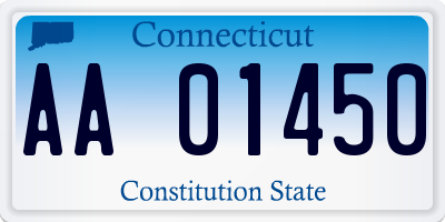 CT license plate AA01450