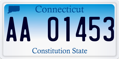 CT license plate AA01453