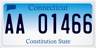 CT license plate AA01466