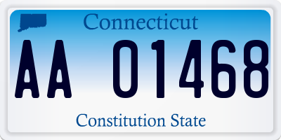 CT license plate AA01468