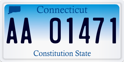 CT license plate AA01471