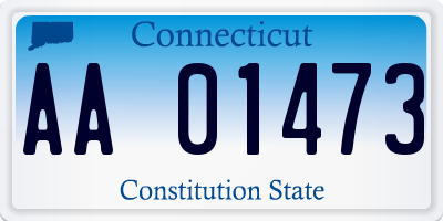 CT license plate AA01473