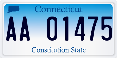 CT license plate AA01475