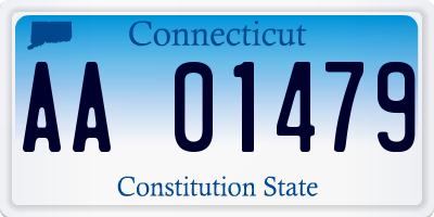 CT license plate AA01479