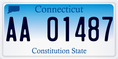 CT license plate AA01487