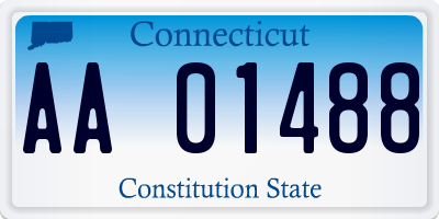 CT license plate AA01488