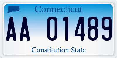 CT license plate AA01489