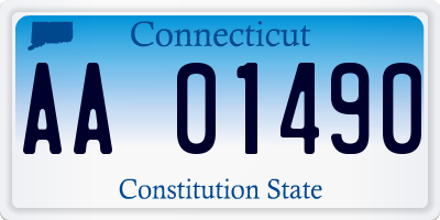 CT license plate AA01490