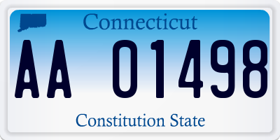 CT license plate AA01498