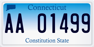 CT license plate AA01499