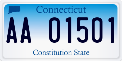 CT license plate AA01501