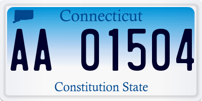 CT license plate AA01504