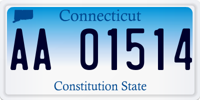 CT license plate AA01514