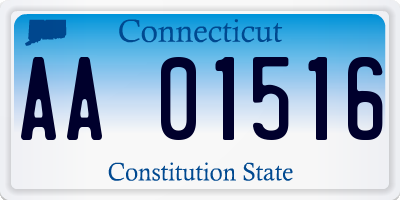 CT license plate AA01516