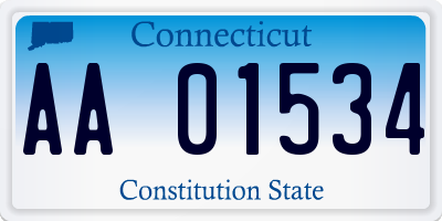 CT license plate AA01534