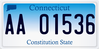 CT license plate AA01536