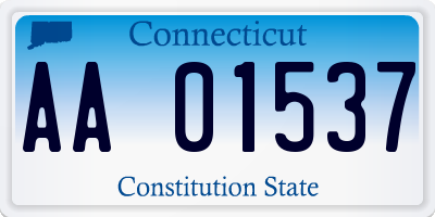 CT license plate AA01537