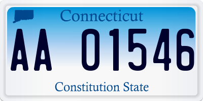 CT license plate AA01546