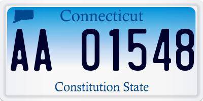 CT license plate AA01548