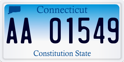 CT license plate AA01549