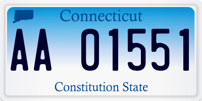 CT license plate AA01551