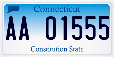 CT license plate AA01555