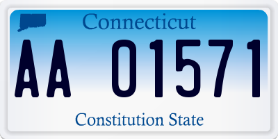 CT license plate AA01571
