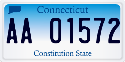 CT license plate AA01572