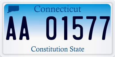CT license plate AA01577