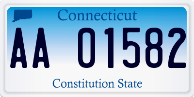 CT license plate AA01582
