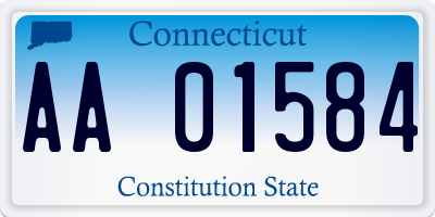 CT license plate AA01584