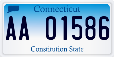 CT license plate AA01586