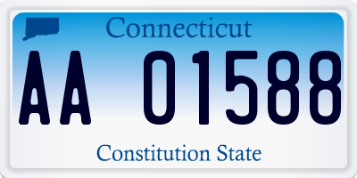 CT license plate AA01588